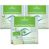 NOVEHA 180PCs Tea Tree Oil Eyelid Lash Wipes With Hyaluronic Acid Green Tea Chamomile For Blepharitis Itchy Eyes Individ