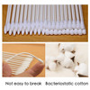 200Pcs Cotton Swabs Double Tipped Cotton Buds Spiral Head Multipurpose Safe Highly Absorbent Hygienic Cleaning Sterile S