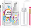 Lash Shampoo for Lash Extensions Eyelash Extension Cleanser 60ml Rinse Bottle Brushes Lash Bath Lash Shampoo Kit Lash Cl