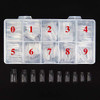 Beuniar Acrylic Nail Tips Clear 500Pcs French Artificial False Tip for Manicure Nails Art Salons Home DIY