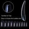 Beuniar Acrylic Nail Tips Clear 500Pcs French Artificial False Tip for Manicure Nails Art Salons Home DIY