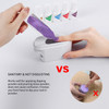 Unibouti Dip Powder Recycling Tray System with Cleaning Brush Nail Rhinestones Glitter Pearl Recycling Saving Tool Nails