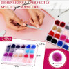 24 Pcs Nail Art Pom Poms Nail Fluff Magnetic Charms with Detachable Design Soft Plush Texture for Stable Wear Multicolor