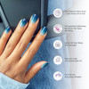 KISS imPRESS No Glue Mani Press On Nails Color Baby why so Blue Blue Short Size Squoval Shape Includes 30 Nails Prep Pad