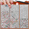 18 Sheets Nail Art Sticker Nail Stickers Decals for Women and Little Girls Panda Colorful Cartoon Fire Sun Flower Heart