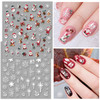 18 Sheets Nail Art Sticker Nail Stickers Decals for Women and Little Girls Panda Colorful Cartoon Fire Sun Flower Heart