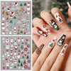 18 Sheets Nail Art Sticker Nail Stickers Decals for Women and Little Girls Panda Colorful Cartoon Fire Sun Flower Heart