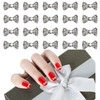 AUEAR 40 Pack Nail Bows Charms Rhinestones Charming 3D Nail Art Charms Bow Tie Crystal Pendant Decals DIY Decoration for