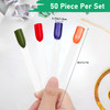 AHIER Nail Swatch Sticks Swatch Sticks Nail Polish Fanshaped False Fake Nail Art Tips Sticks Polish Gel Salon Display Ch