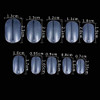 600Pcs Artificial Nails Short Oval Full Cover False Nail Acrylic Style Artificial False Nails 10 Sizes for Nail Salons a