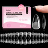 Beetles Gel Nail Kit Easy Nail Extension Set 240 PCS PreShaped Long Coffin Soft Gel Nail Tips with 5in1 Nail Glue Base C