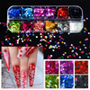 36 Colors Heart Glitter Nail Art Sequins EBANKU Holographic Heart Shaped Nail Sequin Laser Heart Nail Flake Glitter Deca