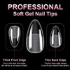 Short Stiletto Nail Tips Clear Nail Tips Half Cover MEKK 600PCS Acrylic False Nail Tips Fake Nail Tips for Nail Salons a