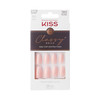 KISS Classy French Nail Manicure Kit with Gel FinishMediumCoffin ShapedIncludes Pink Nail Glue Net Wt 2 g 007ozMini Nail