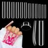 504PCS Clear Square Nail Tips for Acrylic Nails Professional XXLXXXL Extra Long Tapered Square Straight Acrylic Nail Tip