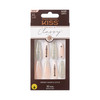 KISS Classy Press On Nails Nail glue included Sophisticated Silver ExtraLong Size Coffin Shape Includes 30 Nails 2g glue