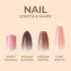 KISS Bare but Better Press On Nails Nail glue included Nude Glow Color Long Size Coffin Shape Includes 28 Nails 2g glue