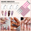 SAVILAND 6pcs Nail Art Liner Brushes Set Nail Brush Gel Polish Painting Nail Art Design Brushes Pen with Crushed Diamond