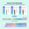 PANA Kolinsky 3D Acrylic Nail Brushes with Liquid Glitter Handle For Professional Acrylic Powder Liquid Manicure Pedicur