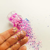 12 Colors Set DIY High Sparkle Iridescent Chunky Mixes Glitter Opal Sequins Nail Glitter Paillettes EoFriendly PET Sequi