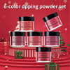 Honey Joy 6 BOXSET Wine Red Dip Powder Glitter Dark Barn Red Fine Dipping Powder Colors No Need Lamp CureLike Gel Polish