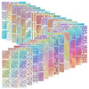 288 Pieces Nail Vinyl Stencils Nail Decoration Stickers Set Nail Stickers Tips Decals 24 Sheets