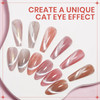 SUPWEE Reflective Glitter Cat Eye Gel Polish Sparkle Shiny Nail Polish Gel 6 Colors Magnetic Gels Nail Polish with Magne