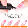 Makartt 3D Gel Nail Art Sculpting Gel Glue for Drawing Molding Sculpture Gems and Decoration No Wipe Clear Gel Polish fo