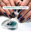 Pretty Diva Chameleon Chrome Nail Powder Color Shifting Indigo Chrome Nail Powder with Multi Chrome Powders Mirror Effec