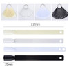 QIMYAR 160 Pcs False Nail Sticks Fan Shaped Swatch Sticks Display Board Transparent Black Natural Milky Colors Stiletto