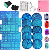 LiBiuty 15pcs Nail Stamp Plates set 15 plate 2Stamper 2Scraper 1storage bag Nails Art Stamping Plate Scraper Stamper Set