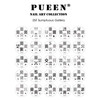 PUEEN Nail Art Stamp Collection Set 25F NEW Unique Set of 25 Nailart Polish Stamping Manicure Image Plates Accessories K