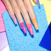RARJSM Reflective Glitter Gel Nail Polish Set of 6 ColorsNeon Pink Sparkle Orange Purple Blue Silver Shimmer Pigments Gl