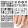 Biutee 19pcs Nail Stamp Plates set 15 plate 1Stamper 2Scraper 1storage bag Nails Art Stamping Plate Scraper Stamper Set