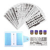 FingerAngel 21Pcs Nail Stamp Plate Set 16Pcs Mix Design Stamping nail Art Plate 2Nail Stamper 2Scraper1Pcs Case Nails Ar