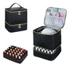 ZFZGFRCS Nail Polish Organizer Holds 30 Bottles Nail Supply Organizers and Storage Doublelayer Nail Bag Organizer Case N
