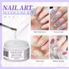 SAVILAND Builder Nail Gel Set 2 Basic Colors Nail Extension Kit for Thickening Strengthening Apex Building with Foundati