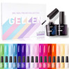 GELLEN 16 Colors Gel Nail Polish Set With Top Base Coat Pink Red Nudes Makeup Colors Collection for All Season Popular S