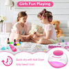 BATTOP Kids Nail Polish Set for Girls Nail Art Kits with Nail Dryer Glitter Pen Quick Dry Peel Off NonToxic Nail Polish