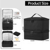 Buruis DoubleLayer Nail Polish Organizer Bag Holds 27 Bottles 15ML05 FLOZ or Larger Nail Tools Dryer Storage Case with A