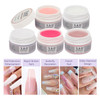 XD Gel Nail Polish Kit Polygel Quick Dry Natural Clear 5 Colors Nail Extension with Dual Forms Brush File Set