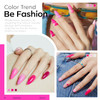 modelones Color Changing Gel Nail Polish Set 6 Colors Sheer Pink Glitter Temperature Mood Changing Blue Green Orange Gel