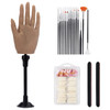 LIONVISON Silicone Practice Hand for Acrylic Nails with BracketRealistic Nail Practice Hand Stand Flexible Bendable Nail