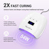 MelodySusie Professional UV LED Nail Lamp PPlus30I High Efficient Nail Dryer with 3 Timers Detachable Base Cures All Har