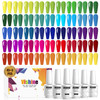 Vishine 48Pcs Gift Set Gel Nail Polish Kit Soak Off UV LED Nail Gel Polishes for Nail Art 8 MLPC Pack of 48 Pretty Color