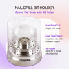 PANA Round Cake Tier Nail Drill Bit Holder Display Organizer Case Dustproof Carbide Bit Storage Container Box For Manicu