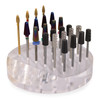 PANA Round Transparent Acrylic Nail Drill Bit Holder Display Organizer Stand Carbide Bit Storage Mount For Manicure Tool