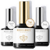 Modelones Matte Gel Top Coat and Base Coat for Gel Nail Polish 3Pcs 10 ml No Wipe Matte Effects Shiny Top Coat Long Last