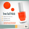 duri 153N Bedeviled Nail Polish Neon Orange Matte Finish Fast Drying Lasting 045 Fl Oz