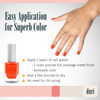 duri 153N Bedeviled Nail Polish Neon Orange Matte Finish Fast Drying Lasting 045 Fl Oz